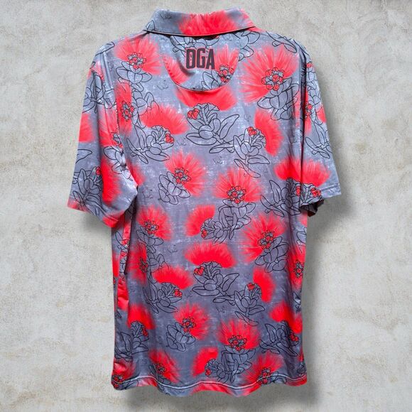 Oahu Golf Apparel Men's Polo Ohia Lehua Medium - Picture 2 of 7